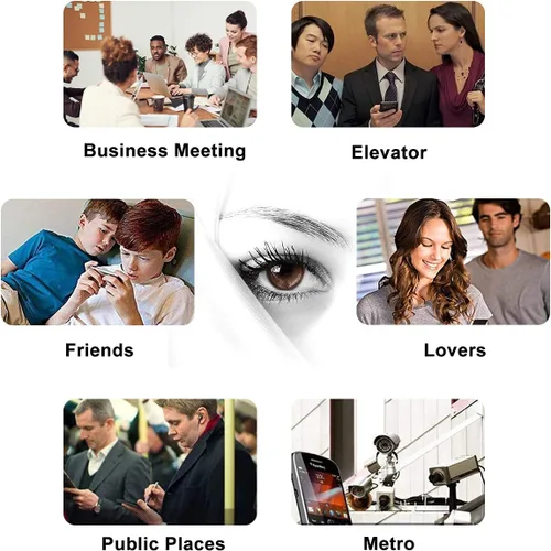 Vista 4 de SURITCH Funda transparente para iPhone 12 Pro Max (solamente) de 6.7 pulgadas, [protector de pantalla de privacidad] protección de cuerpo completo a