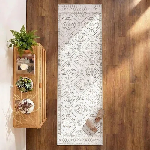 Vista 322 de jinchan Alfombra marroquí de pasillo 2x6 - Alfombra de pasillo lavable a máquina para cocina, alfombra moderna geométrica suave de pelo bajo