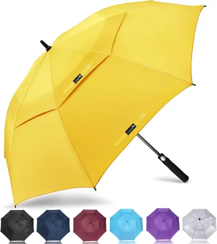 Vista 30 de ZOMAKE - Paraguas de golf a prueba de viento, extragrande, de gran tamaño, de doble dosel resistente para lluvia, juegos deportivos y carrito