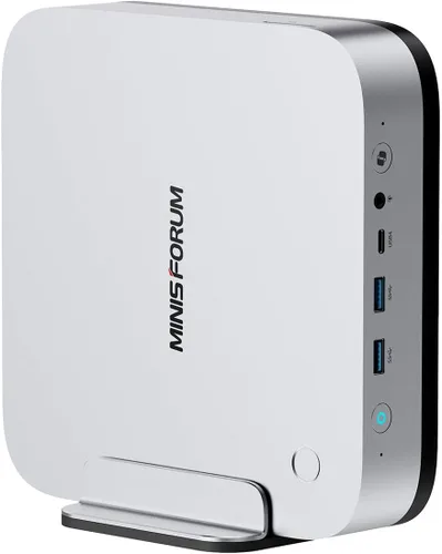 Vista 9 de MINISFORUM Mini PC X1-255 AMD Ryzen 7 255 Barebone con 2 ranuras DDR5 + 2 ranuras PCIe4.0 SSD Ranuras de computadora de escritorio, HDMI DP 2xUSB4
