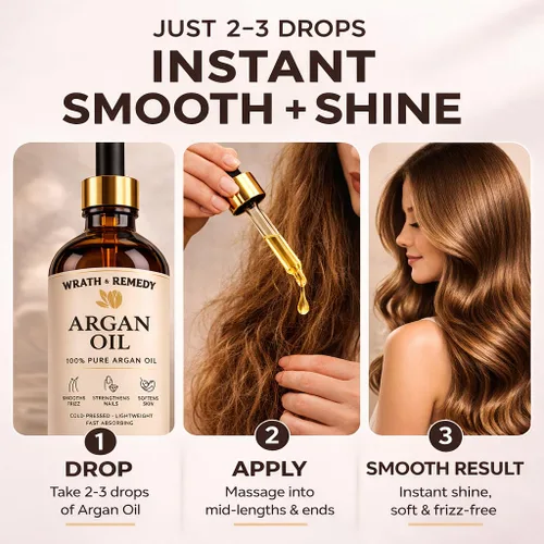 Vista 5 de Aceite de argán orgánico de Marruecos, certificado por USDA, aceite de argán 100% puro prensado en frío para cabello, piel y uñas, ligero, de rápida