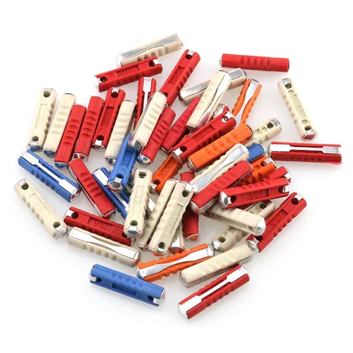 Vista 2 de DGZZI Fusible de coche 50 piezas 5A 8A 16A 25A Amp Fusibles automotrices europeos Torpedo Bullet Classic Fusibles para coche clásico