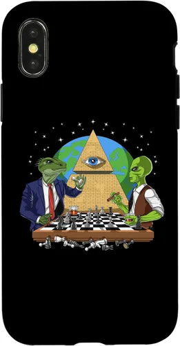 Vista 5 de Funda para iPhone 14 Pro Alien Illuminati Conspiracy Theory All Seeing Eye Aliens