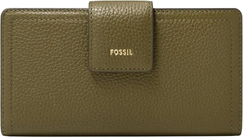 Vista 8 de Fossil Women's Logan Leather Wallet RFID Blocking Tab Clutch