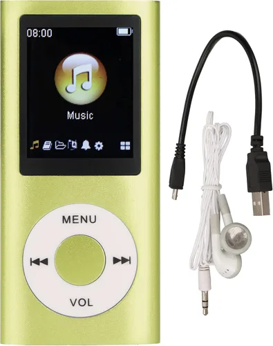 Vista 12 de Reproductor de MP3, elegante reproductor de música portátil sin pérdida con auriculares, compatible con tarjeta de memoria 64G, apagado del sueño