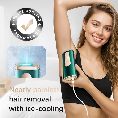 Vista 2 de Dispositivo de depilación láser IPL para mujeres y hombres AMOTAOS PB2 System Green