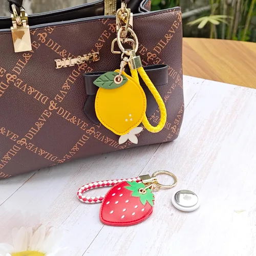 Vista 42 de CATCH ON Paquete de 2 fundas de cuero para Airtag para llavero, bonitos accesorios Kawaii adecuados para Airtag