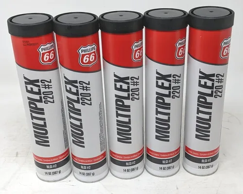 Vista 2 de Multiplex 220 - Grasa de litio de 14 onzas (paquete de 5, 14.00 oz, evita la corrosión, industrial, mecánica, automotriz)
