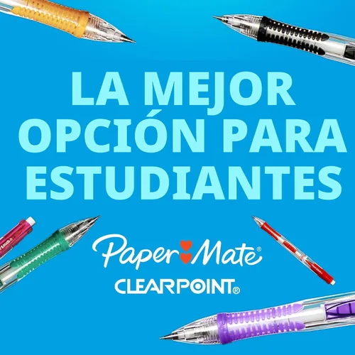Vista 2 de Paper Mate Clearpoint - Lápices mecánicos (0.7 mm, barril negro, recargable, 4 unidades)