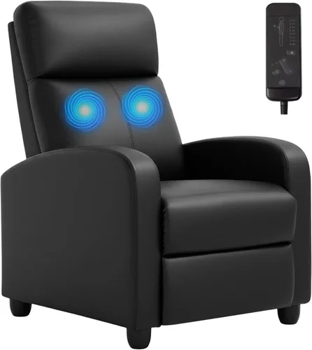 Vista 9 de PayLessHere Silla reclinable, sofá reclinable individual, asiento para cine en casa con soporte lumbar y respaldo acolchado para sala de estar
