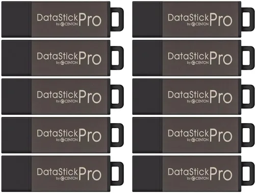 Vista 6 de Centon DataStick Pro - Unidad flash USB 2.0 de 16 GB x 2, color gris (DSP16GB2PK)