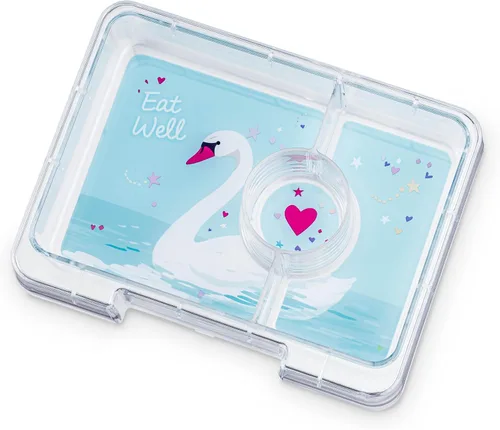 Vista 5 de Yumbox Caja de aperitivos a prueba de fugas - Ami Purple (bandeja de cisne)