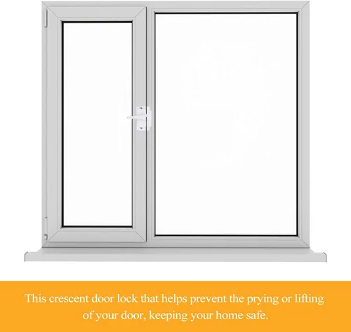 Vista 6 de Hemoton Paquete de 2 cerraduras deslizantes para ventana de doble colgado, cerradura de seguridad y reemplazo para ventanas correderas verticales