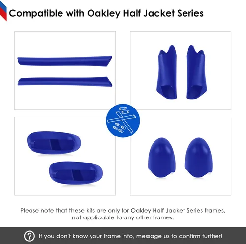Vista 6 de BLAZERBUCK Kits de calcetines de repuesto para gafas de sol Oakley Half Jacket XLJ