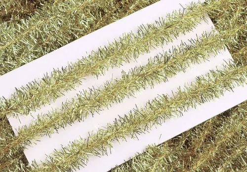 Vista 4 de YYCRAFT Cinta metálica delgada de oropel de Navidad (3/4 pulgadas x 20 yardas, negro)