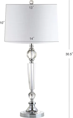 Vista 2 de Eyely EYL2048A-SET2 Wells - Lámpara de mesa LED de cristal de 29.5 pulgadas para sala de lectura, sala de estar, oficina, dormitorio, moderna