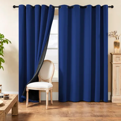 Vista 92 de Rutterllow - Cortinas 100% opacas, paneles de cortina con ojales, aislamiento térmico y bloqueo de luz para habitación y sala de estar