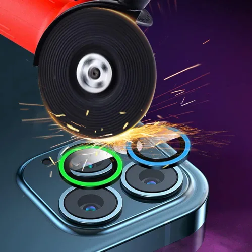 Vista 3 de Compatible con iPhone 11 Pro/11Pro Max/12 Pro Luminous Camera Lens Protector Ultra Thin Película de vidrio templado Protector de pantalla de cámara