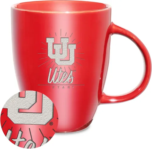 Vista 10 de Rico Industries - Taza de lustre cerámico con grabado láser de la NCAA de 18oz - Café-Té