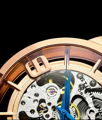 Vista 9 de Stuhrling Original Relojes de esqueleto para hombre, reloj automático para hombre, reloj de vestir para hombre, reloj de vestir para hombre, reloj
