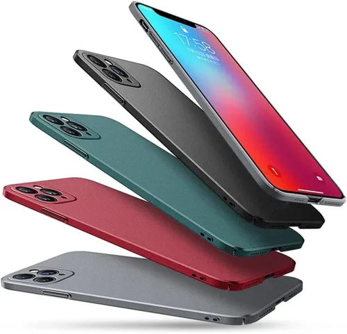 Vista 7 de Casechics Funda compatible con iPhone, funda de lujo mate de policarbonato duro de lujo, ajuste delgado, ultra delgada, ligera, protección de lente