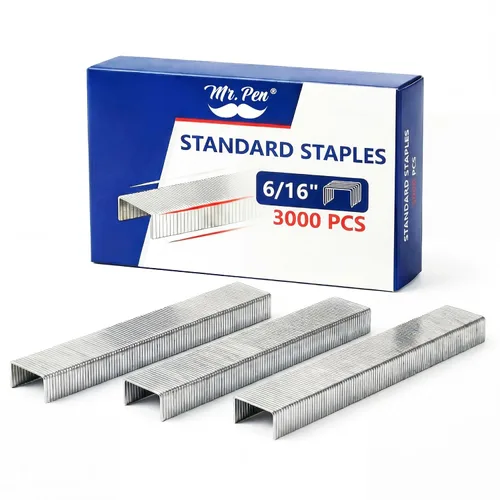Vista 11 de Mr. Pen - Grapas para grapadora, 3000 grapas estándar, 1/4 pulgada, capacidad de 35 hojas (26/6) 35 Sheet Capacity (26/6), Ideal for Desk