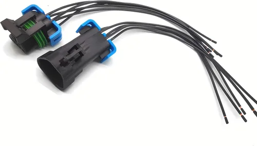 Vista 2 de Conector sellado macho y hembra de la coleta de la asamblea del faro de 5 pines compatible con GM Pontiac G6