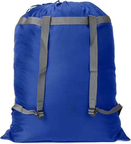 Vista 12 de Paquete de 2 mochilas para lavandería, 27 x 34 pulgadas, bolsa de lavandería resistente con correas para el hombro, cierre de cordón, mochila
