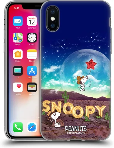 Vista 145 de Head Case Designs Funda de gel con licencia oficial de Peanuts Nebula Cactus Needles Snoopy Space Cowboy [protección de grado militar] compatible