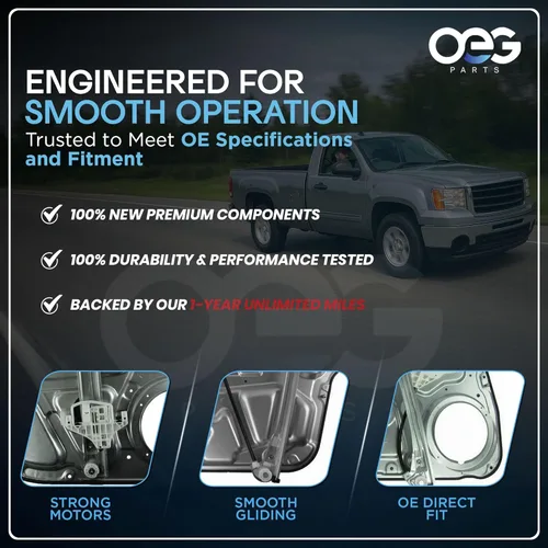 Vista 7 de OEG Parts Elevalunas nuevo Elevalunas delantero lado izquierdo izquierdo izquierdo compatible con 1998-2011 Volkswagen Beetle 1C0837655B, 1C0837655C