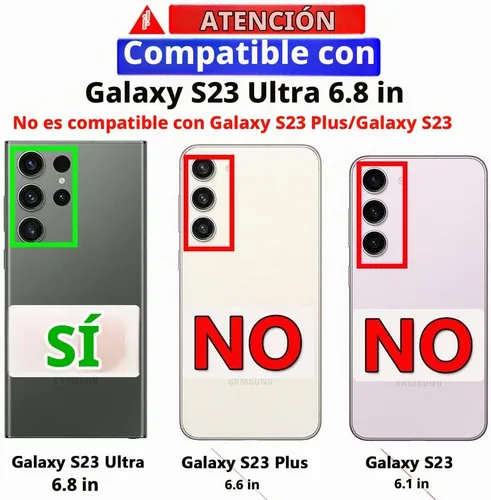 Vista 2 de Funda para S23 Ultra, con protector de pantalla HD [probada contra caídas de grado militar], resistente, resistente, a prueba de golpes, para Galax