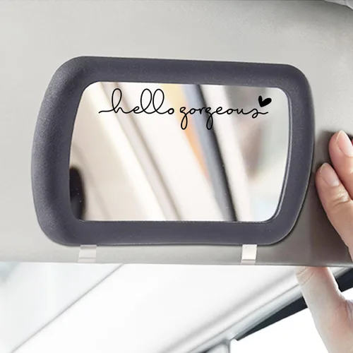 Vista 2 de 2 calcomanías de vinilo con el texto “Hello Gorgeous” para espejo retrovisor, botella de agua, cuidado personal, para la ventana del auto y laptop