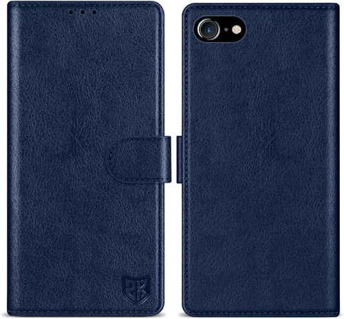 Vista 22 de ZZXX Funda tipo cartera para iPhone 7 Plus/iPhone 8 Plus con bloqueo RFID, ranura para tarjetas, función atril, cierre magnético, funda protectora