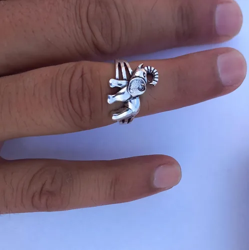 Vista 3 de Elephant Animal Ring New 925 Sterling Silver Plated Band Lucky Elephant Ring