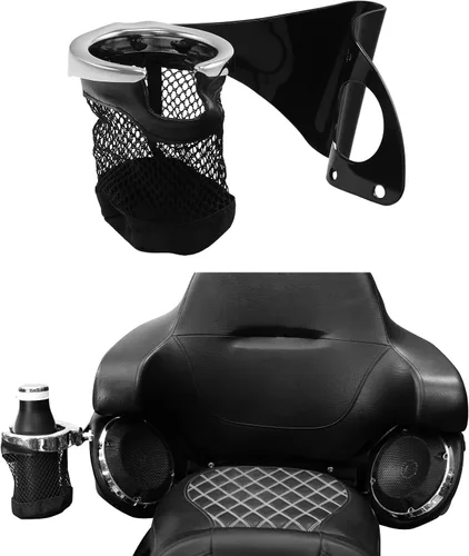 Vista 7 de XMT-MOTO King Tour Trunk - Soporte para vasos de bebidas para Harley Davidson 2014-2025 Touring Electra Glide Road Glide