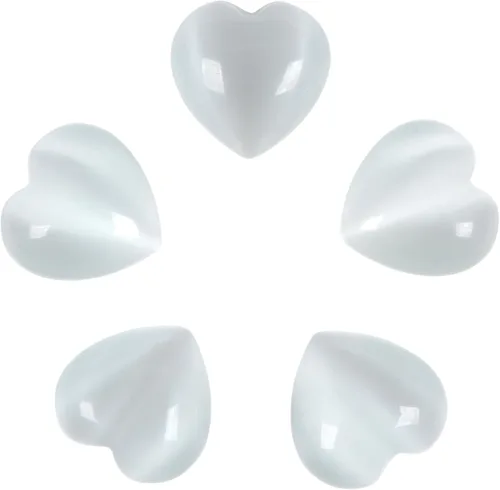 Vista 23 de Juego de piedras de amor de corazón de cuarzo rosa de cristal curativo natural, piedras preciosas pulidas para el pulgar de la palma de bolsillo