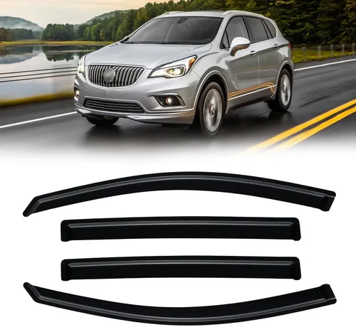 Vista 130 de Protectores de lluvia en canal para Jeep Grand Cherokee L 2021-2026, protectores de visera de ventana, deflector de ventilación, sombra viento humo