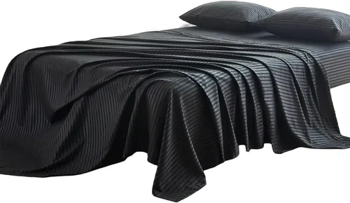 Vista 34 de Kingnex Sábanas a rayas para sofá cama de 36 x 72 pulgadas, tamaño individual para sofá cama, microfibra suave de doble cepillado 1800, 3 piezas