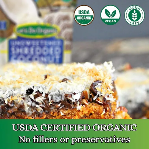 Vista 4 de Let's Do - Coco orgánico rallado reducido en grasa, bolsas de 8.8 onzas (paquete de 12) Perfect for Baking, Reduced Fat, Paleo Friendly, Non-GMO