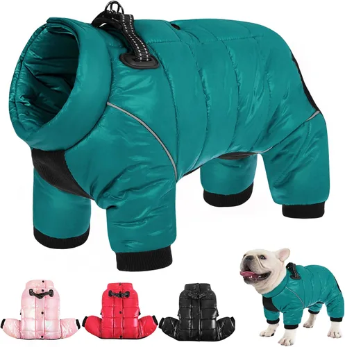Vista 13 de AOFITEE - Abrigo para perros, impermeable para invierno, cálido traje completo para perros, abrigo de invierno para perros pequeños, chaqueta