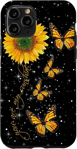 Vista 29 de You are My Sunshine Vintage Sunflower and Monarch Butterfly Case for iPhone 17