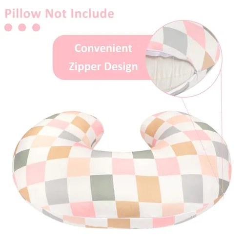 Vista 3 de DILIMI Funda de almohada de lactancia, funda elástica extraíble para almohadas de lactancia, funda ultra suave y cómoda para bebé niña y niño