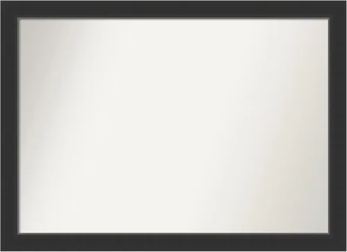 Vista 247 de Amanti Art Espejo personalizado, espejo de baño negro Astor, espejo de pared o espejo de tocador de baño sobre el fregadero (25 x 25 pulgadas)