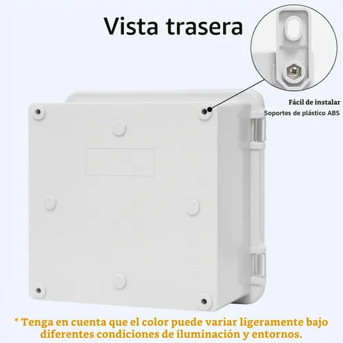 Vista 6 de Caja de derivación de plástico ABS IP65 a prueba de polvo e impermeable, recinto universal para proyectos eléctricos con carcasa bisagra gris