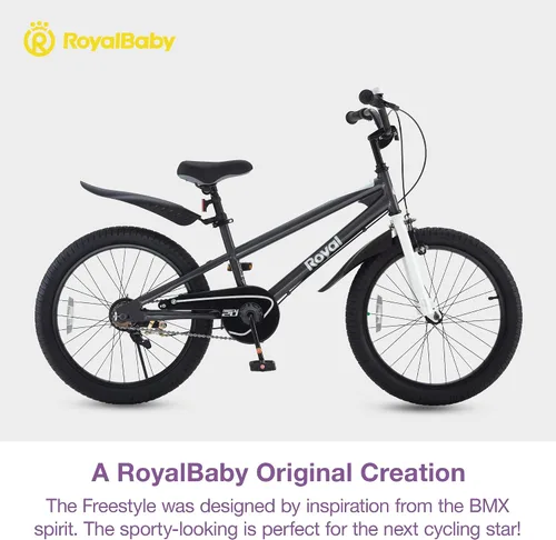 Vista 2 de RoyalBaby Kids Bike with Dual Handbrake for Beginners,12 14 16 18 20 Inch Bicycle for Boys & Girls Ages 3-10 Years