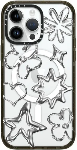 Vista 81 de CASETiFY Impact - Funda para iPhone 13 [protección contra caídas de 6.6 pies/compatible con Magsafe] Black Kingsnake, color negro transparente