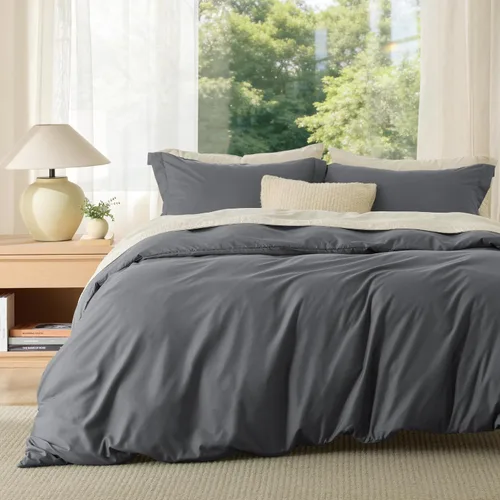 Vista 57 de Bedsure - Juego de funda de edredón tamaño individual/individual XL - Juego de ropa de cama suave de microfibra cepillada doble para niños