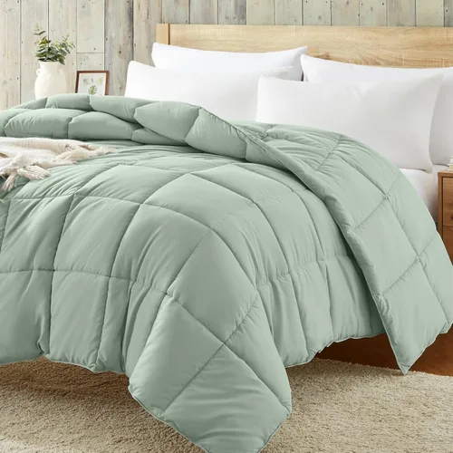 Vista 17 de Homelike Moment Edredón tamaño king - Inserto de edredón beige, alternativa al plumón, edredón ligero para cama king, ropa de cama ligera