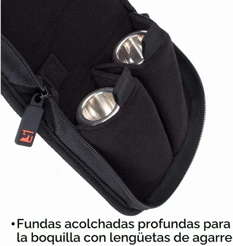 Vista 4 de Pro Tec A211ZIP - Boquilla doble con cierre de cremallera Negro