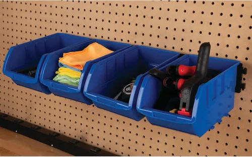 Vista 6 de Performance Tool W5196 Bandejas de almacenamiento grandes apilables de 4 piezas (9.25 x 6 x 5 pulg.)